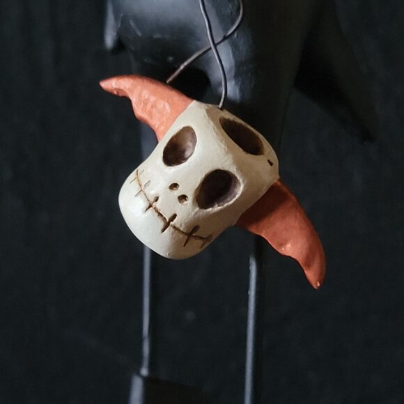 Resin Trick or Treating Halloween Crow Figure in Pirate Costume w/ Skull Bucket - Picture 7 of 9